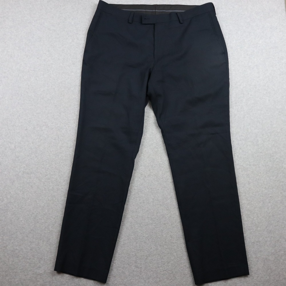 Nordstrom Rack Pants‎ Mens 38x32 Dress Suit Business Formal Flat Front Navy Blue